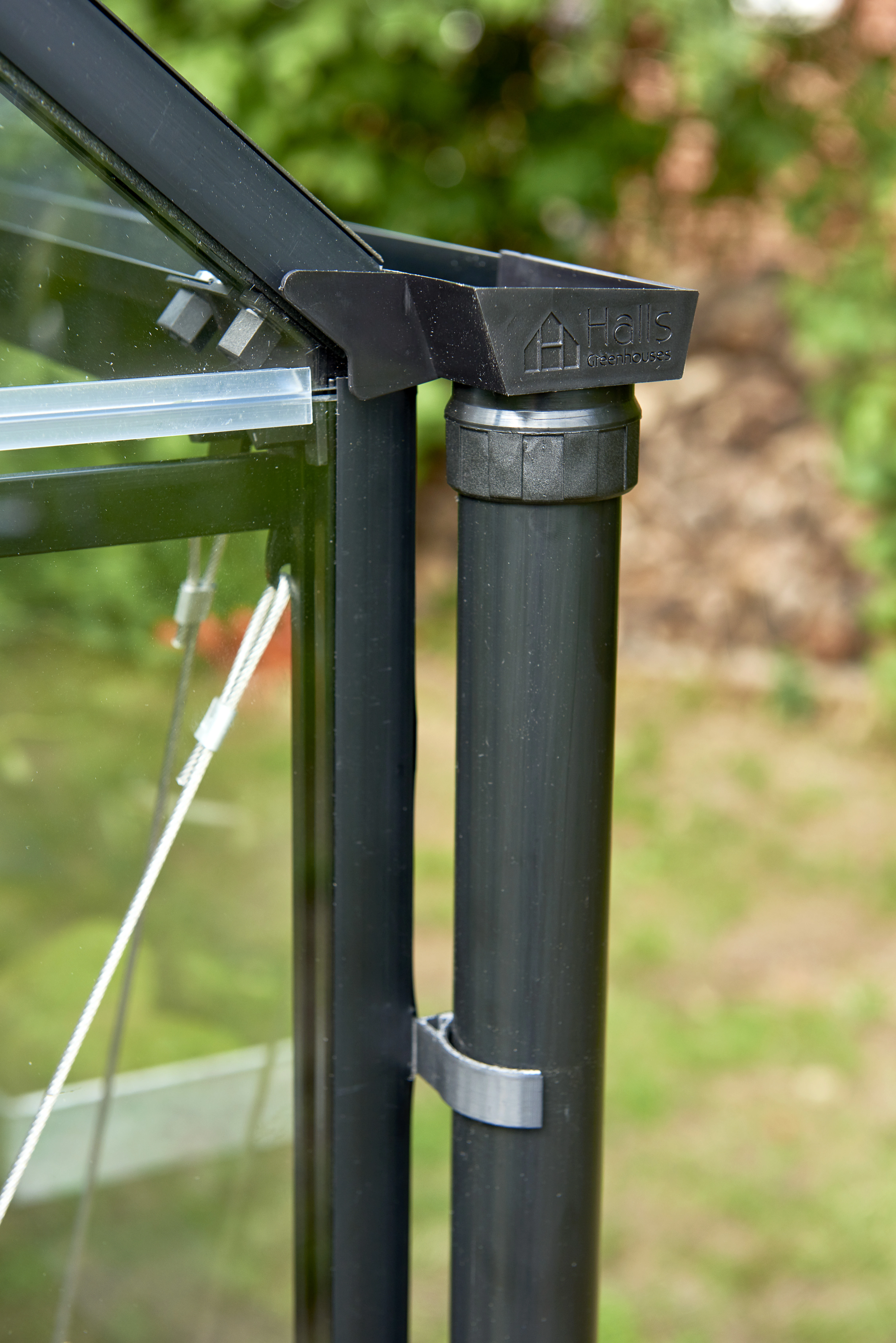 Royal Well Tuinkas Qube 68 Veiligheidsglas Zwart Gecoat - Afbeelding 2